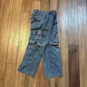 Vintage Lee Pipes Jeans/Shorts Youth Size 12R Baggy Cargo